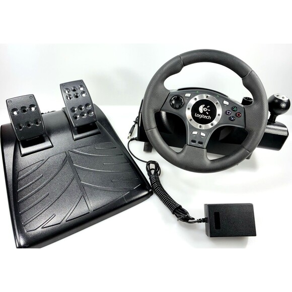 Logitech Driving Force Pro E-UJ11 USB Wired Steering Wheel with Shifter & Pedals - Picture 2 of 16
